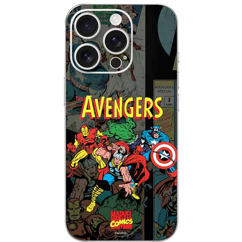 Marvel Classic Comics Avengers Assemble iPhone 16 Pro Skin